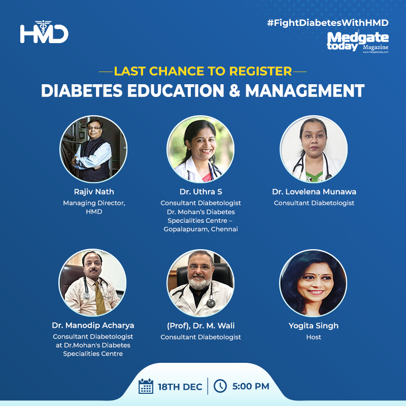 Last chance to be a part of the on #Diabetesawareness series. Participate and get some #helpfultips from our experts on #managingdiabetes. Hurry! #Registerhere: bit.ly/3oNLnT2
#FightDiabetesWithHMD #Diabetes #Insulin
#Webinar #WebinarAlert #MedicalDevices #ExpertSpeaks