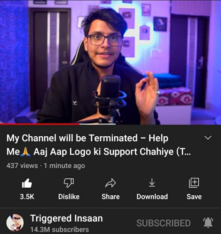 RaisaTamkeen's tweet photo. what a shame 
@YouTubeIndia 
 ! Throwing guideline strikes for baseless reason,isn't justice."Funniest hairstyle part 2" from 
@TriggeredInsaan 
 included nothing with child privacy/safety related policy!Still it got strike and the video is removed from yt.Please bring it back! https://t.co/kAogkMLaHr