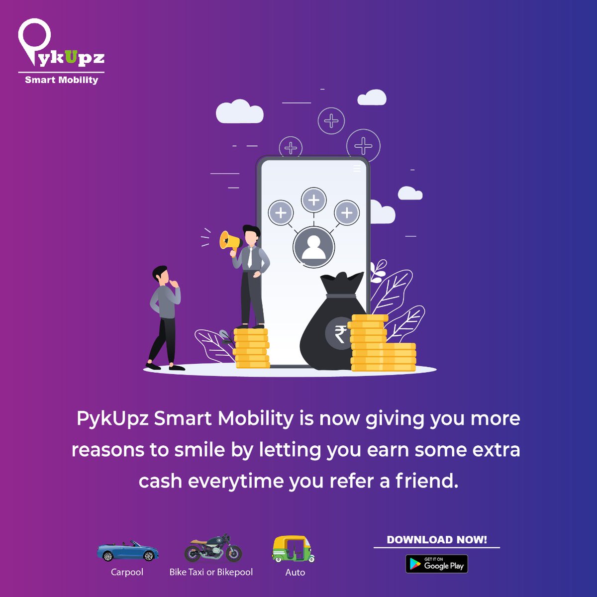 pykupz's tweet photo. Refer 🗣️ | Earn 🪙 | Redeem | Repeat 🔁

Download the App from: https://t.co/phwFVPLFNK

To learn more about PykUpz Coins, talk to us
: https://t.co/b96BjMzoGk

#earn #refer #shareride #carpool #pykupz https://t.co/Q4AFFzW1z7