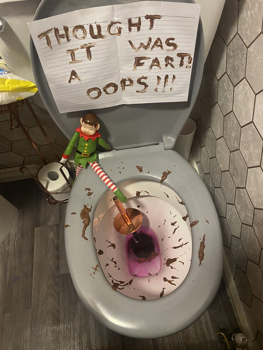 hypo93_xx's tweet photo. Don’t ever start this elf on the shelf shit 😂😂 has u up mega early to make a mess you’ll cuss about later 🤦‍♀️ https://t.co/MHzpcLRj6f
