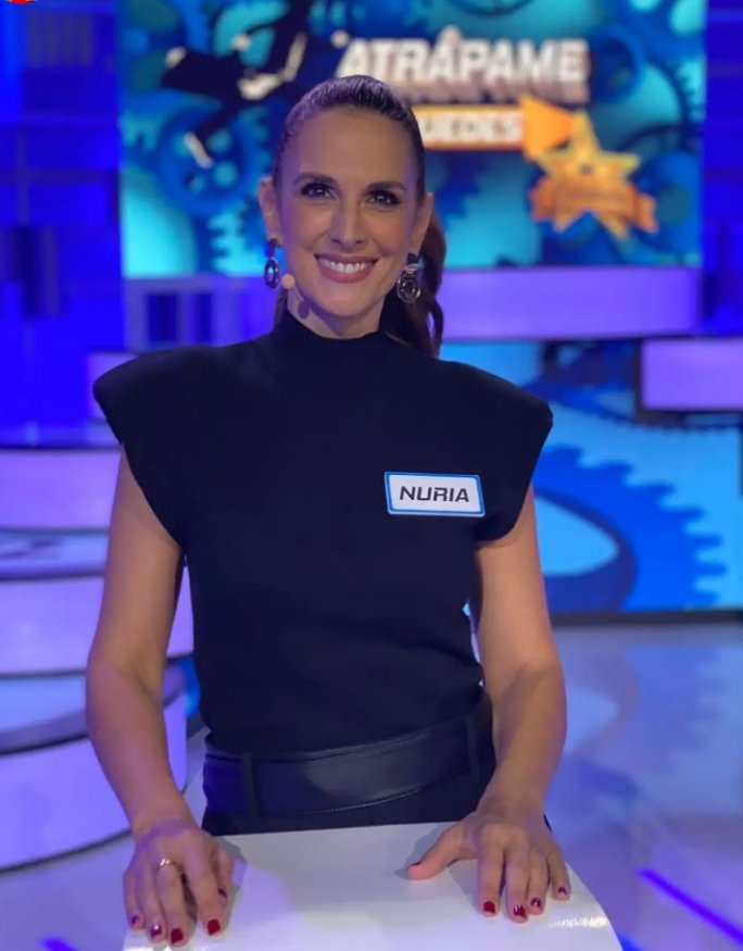 Nuria Fergó participó ayer en el programa de Telemadrid "Atrápame si puedes celebrity"