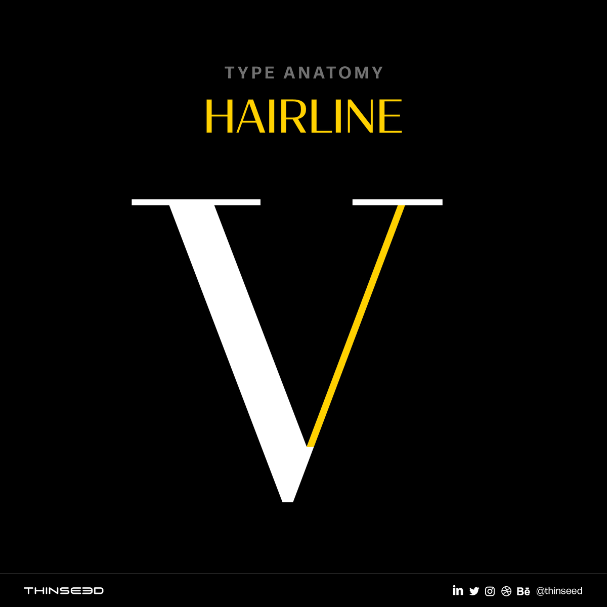 ThinSeed's tweet photo. Hairline:
The thinnest stroke that can be found in a typeface.
.
.
.
.
.
#hairline #anatomyoftype #typefaceanatomy #learnwiththinseed https://t.co/EWSvrmRrUq