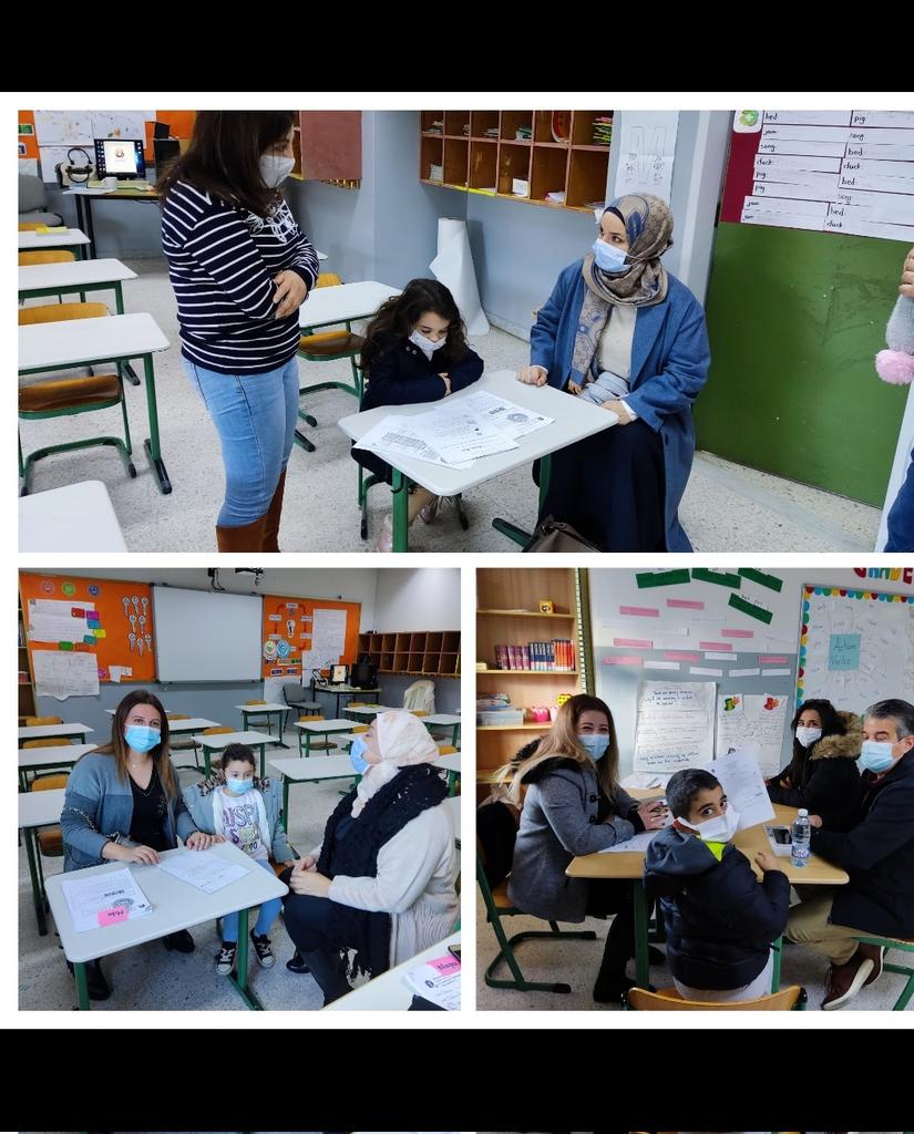 DaraziFarah's tweet photo. Happening now: promoting student agency through a 3 way conference. Learners sharing their strengths, areas for growth, and setting goals with their parents and teachers.
#selfdirection
#growtmindset
@Hhhsinfo @dina_jradi @TawilNoor https://t.co/tmoWnPY4YO