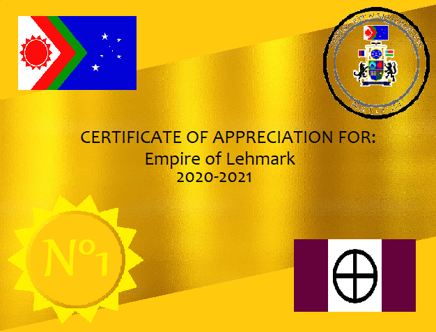 Gobiernofedera4's tweet photo. Aniversario diplomático de Angosvria -2021:
En honor se entrega el certificado apreciación de oro en honor al aniversario de relación bilateral 
entre Angosvria y Lehmark
#Angosvria #Lehmark #Micronations #Happyanniversaryofangosvria https://t.co/2XEkAE21O4