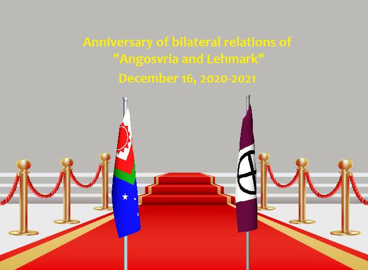 Gobiernofedera4's tweet photo. Nuestro primer aniversario de relaciones bilaterales entre "Angosvria y Lehmark", 
felicidades amigo de Lehmark, 16 de diciembre del 2020-2021 
#Angosvria #Micronations #Micronaciones #Happyaniversary #Lehmark https://t.co/mybAuZuxlP