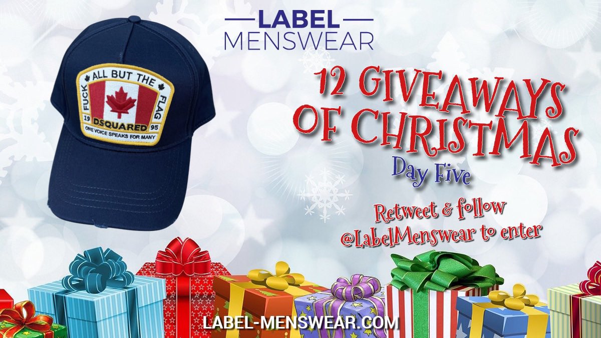 🎅🏼 12 giveaways of Christmas | Day five
🎁 DSQUARED2 flag cap in navy

To enter:

🔄 Retweet this tweet
🤝 Follow us @LabelMenswear

Winner announced at 9pm. Good luck!