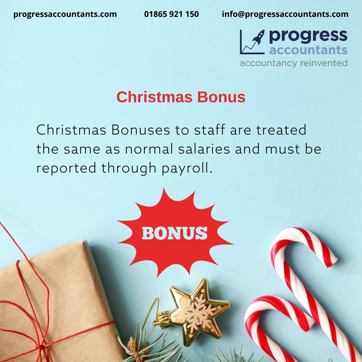 ProgressACCT's tweet photo. Day 9 of our #12DaysofChristmas 🎄:Bonus!
#Christmas  #Accounting #ProfessionalServices https://t.co/35EQveQC4C