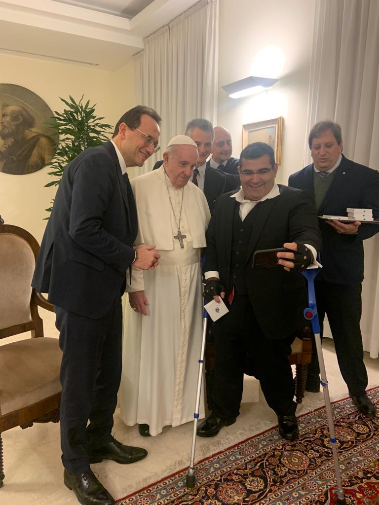 Honored to meet His Holiness Pope Francis <a href="/Pontifex/">Pope Leo XIV</a>, a global advocate of #ClimateAction &amp; leading voice of great moral authority &amp; receive his blessing of the #AWAKEwalk. The Arab States, most water scarce region globally feels impacts of #ClimateChange in very concrete ways