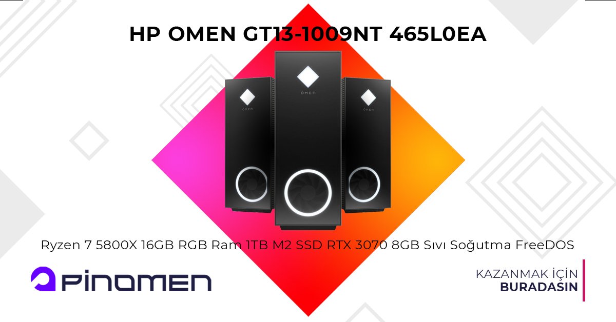 HP OMEN GT13-1009nt Ryzen 7 5800X 16GB RGB Ram 1TB M2 SSD RTX 3070 8GB Sıvı Soğutma FreeDOS 465L0EA ile oyunun hararetine rağmen üstün performans.

Oyuna önde başlamak için ➡ pinomen.com 

#pinomen #pinomencom #hp #hpomen #oyunbilgisayarı