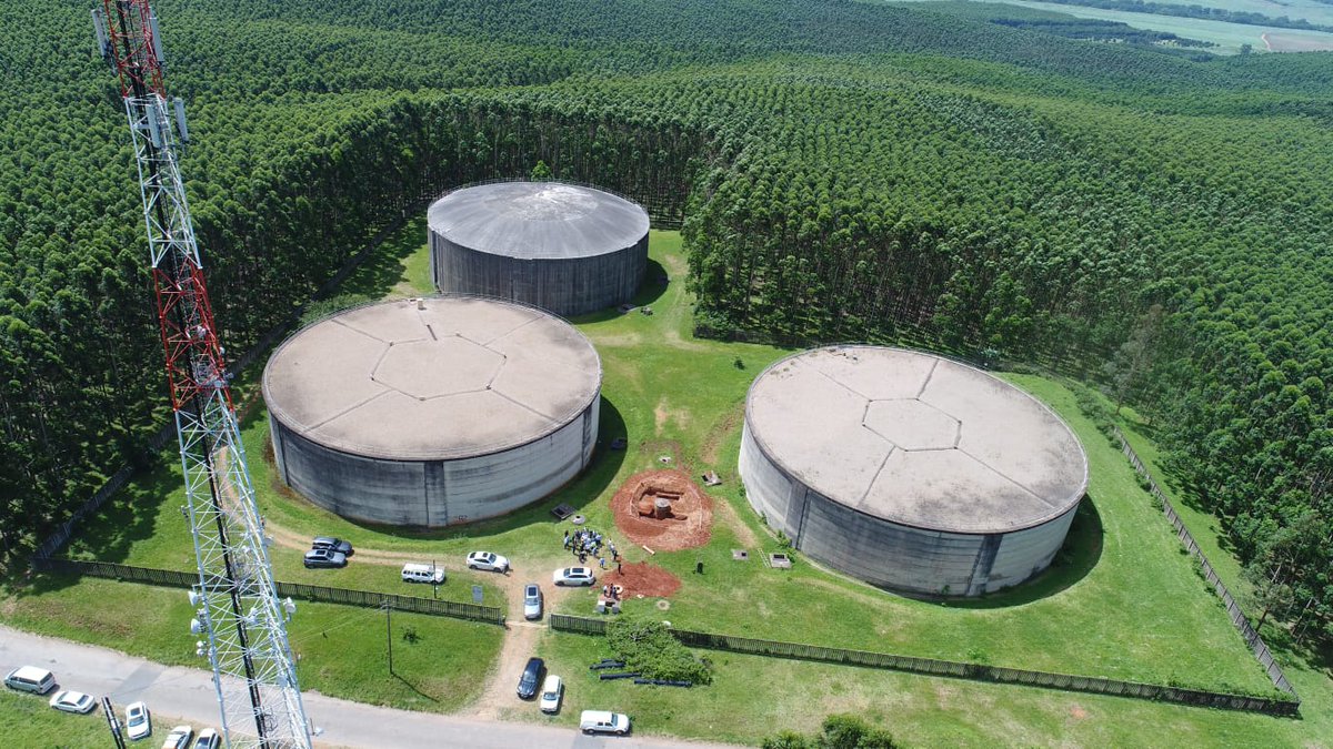 DWS_RSA's tweet photo. #InfrastructureDevelopments | This is the Forest Hills Reservoirs in Richards Bay in KwaZulu-Natal.
Each reservoir holds 20mega litres and currently feeds the Esikhaleni and Vulindlela areas.
@Senzo_Mchunu_ https://t.co/2XSiJB22wd
