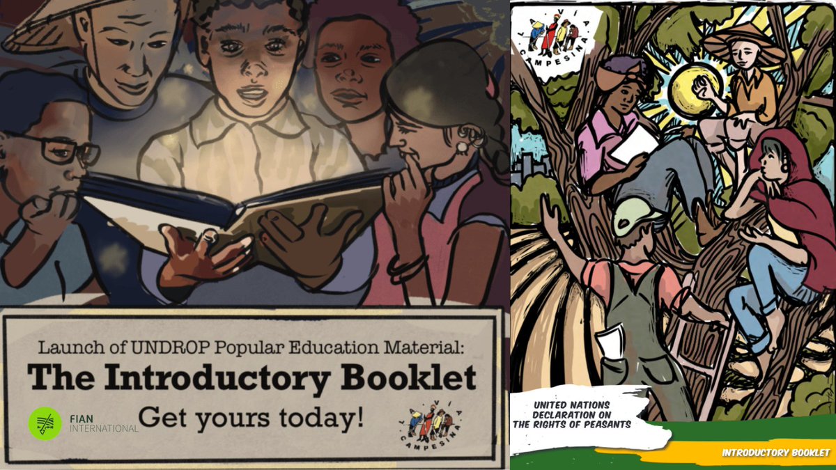 FIANista's tweet photo. It's here! One of 5 booklets that will break down the #UNDROP so that peasants everywhere can understand how to use the Declaration and other relevant human rights instruments in their daily lives and assert and advance their rights. Learn more 👉 https://t.co/pwLIPypbBE https://t.co/G1207e5zhV