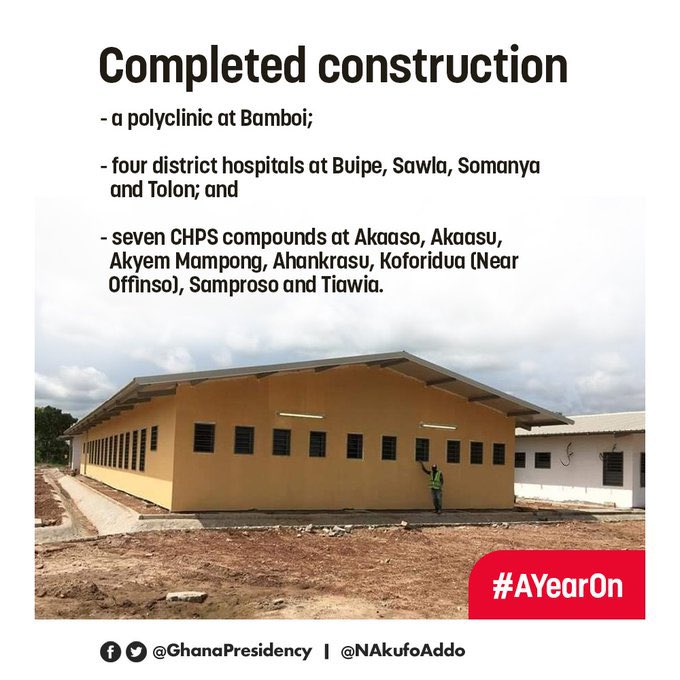 Construction of health facilities....
#AYearOn
#EducationForProsperity