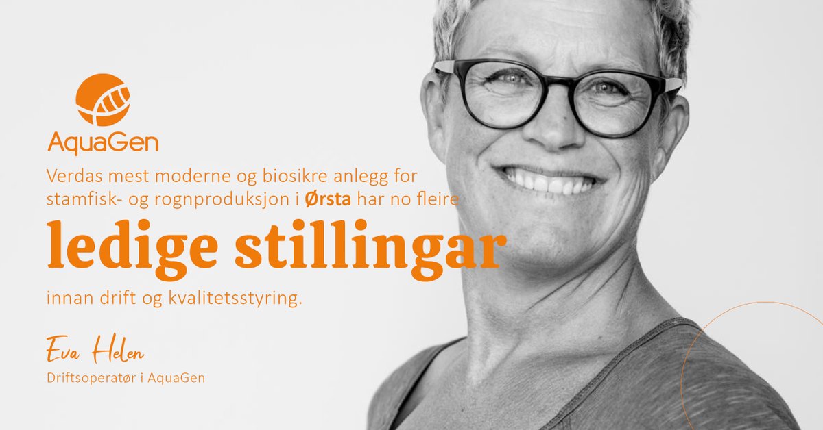 VIL DU JOBBE I HJARTET AV DEI VILLE SUNNMØRSALPANE?

Verdas mest moderne og biosikre anlegg for stamfisk- og rognproduksjon i #Barstadvik har no fleire ledige stillingar innan #drift og #kvalitetsstyring.

aquagen.no/kategori/still…