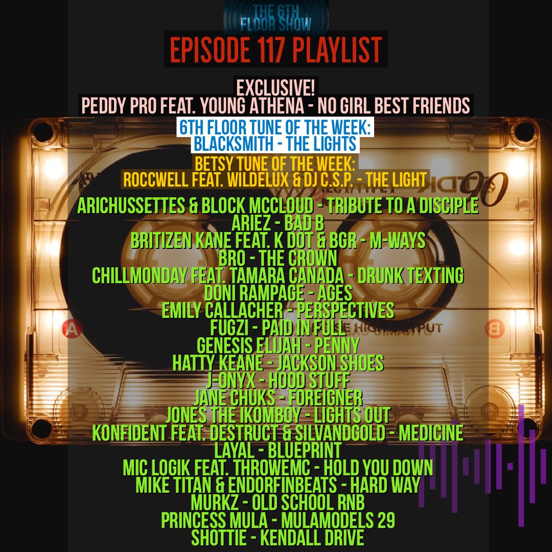 Episode 117 #ComingSoon #The6thFloorShow 

<a href="/OfficialJOnyx/">Hood-Stuff-Out-Now!</a> <a href="/thejanechuks/">Jane Chuks</a> <a href="/layalmusic/">LK</a> <a href="/MicLogik/">MicLogik</a> <a href="/throwemC/">Just C</a> <a href="/thatdudespits/">Mike Titan</a> <a href="/EndorfinBeats/">EndorfinBeats</a> <a href="/MurkzEnt/">Murkz 〽️</a> <a href="/princessmula29/">slatt</a> <a href="/Roccwell/">Peter B.</a> <a href="/WILDELUX/">WILDELUX</a> <a href="/dj_csp/">DJ C.S.P.</a> @ShottieMusic