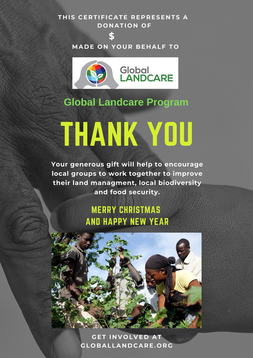 GlobalLandcare's tweet photo. Keep it simple - give the Gift of Global Landcare this Christmas! 
Our Global Landcare Program provides small grants of $500 – $1000 for projects in developing countries. #landcare #sustainablegifts #christmasgiving  #foodsecurity #biodiversity
https://t.co/nyja9W7D8h https://t.co/q6rsHO2Kmt