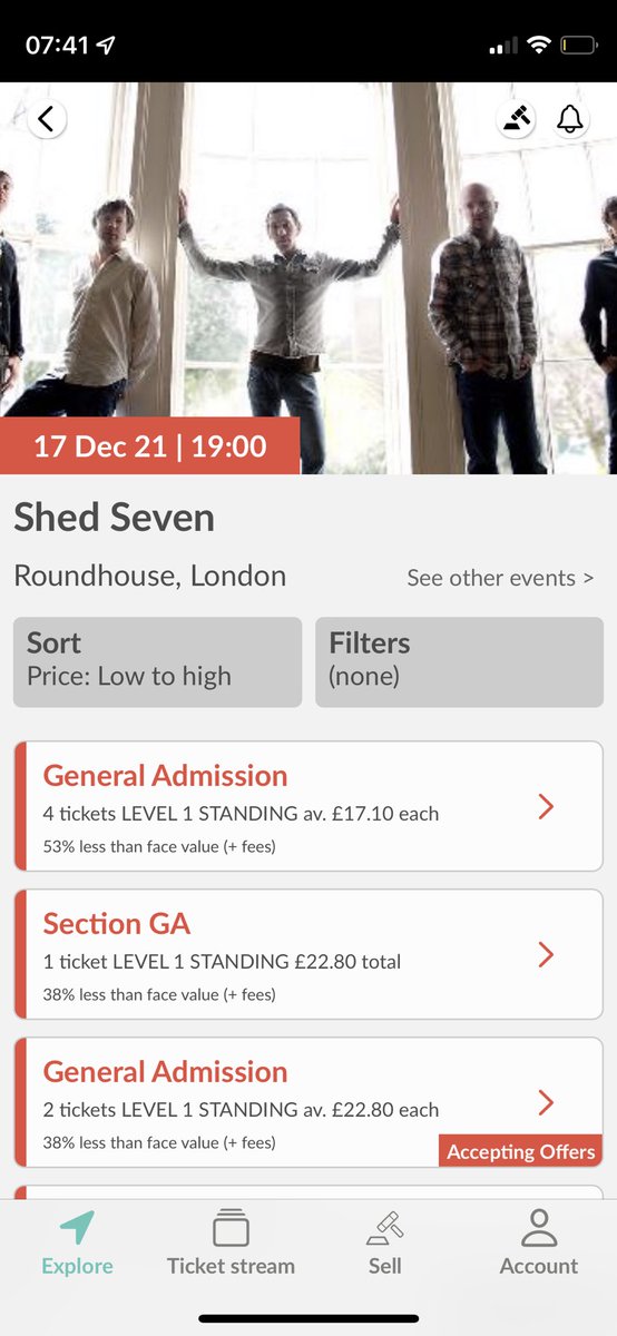 jimwaterson's tweet photo. There’s thousands of tickets for supposedly sold out London gigs tonight being offloaded below face value on @Twickets. If you fancy catching Covid with a soundtrack. (It’s also a bit of an eye opener as to which bands do big Christmas gigs.) https://t.co/HXnBSY2dru