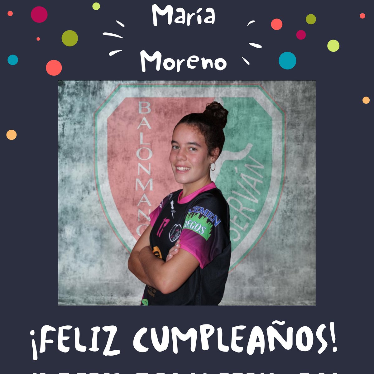 Bm_SanServan's tweet photo. ‼Hoy cumple años nuestra jugadora 🤾🏼♀️ María Moreno‼
¡¡ FELICIDADES!!
#FelizCumpleaños🎂
#Felices17🎉
❤🦁💚 https://t.co/MQYx8WWj9h
