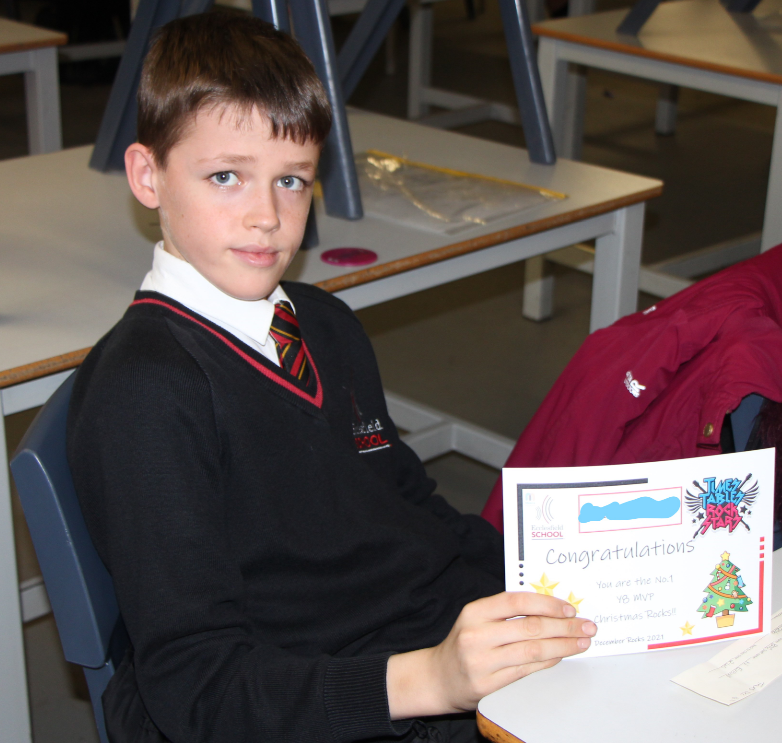Congratulations to our Y7 and Y8 winning December Rocks, Rockstars!!  Fantastic effort and very well deserved prizes 🎁  Well Done!!