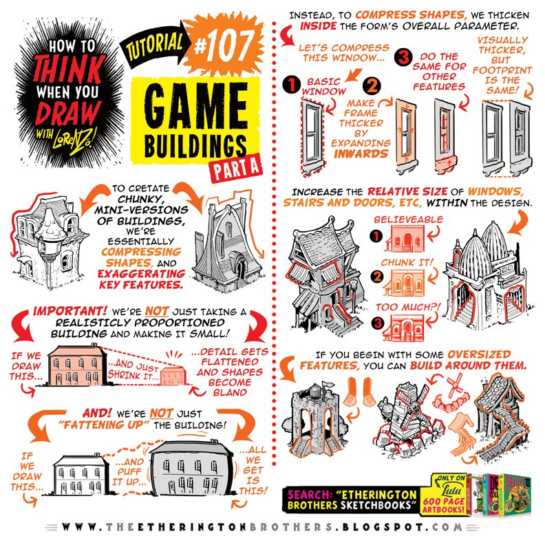 EtheringtonBros's tweet image. Here’s #howtoTHINKwhenyouDRAW GAME BUILDINGS Part A:theetheringtonbrothers.blogspot.com/2021/12/how-to…  #conceptart #gamedev #animationdev #gameart #tutorial #indiegame #comicart #illustration #manga #anime #comics