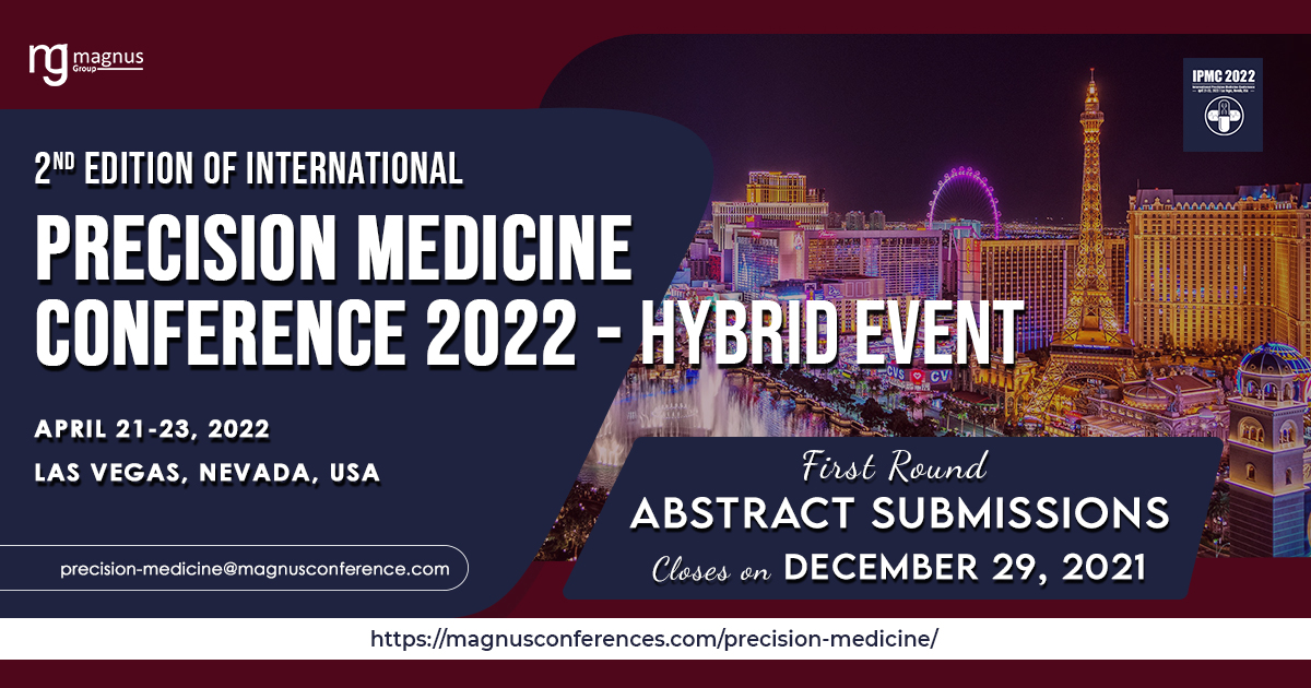 PMEDevent's tweet photo. Be a part of IPMC 2022 (Hybrid event) and share your views on #IPMC2022 with Experts coming from worldwide.
Hurry Up!!!
First round of Abstract Submission closes on December 29, 2021.
For Abstract Submission: https://t.co/RBP2JdJZZz
#Personalizedmedicinecongress #IPMC2022 https://t.co/oH8iSCLzM8