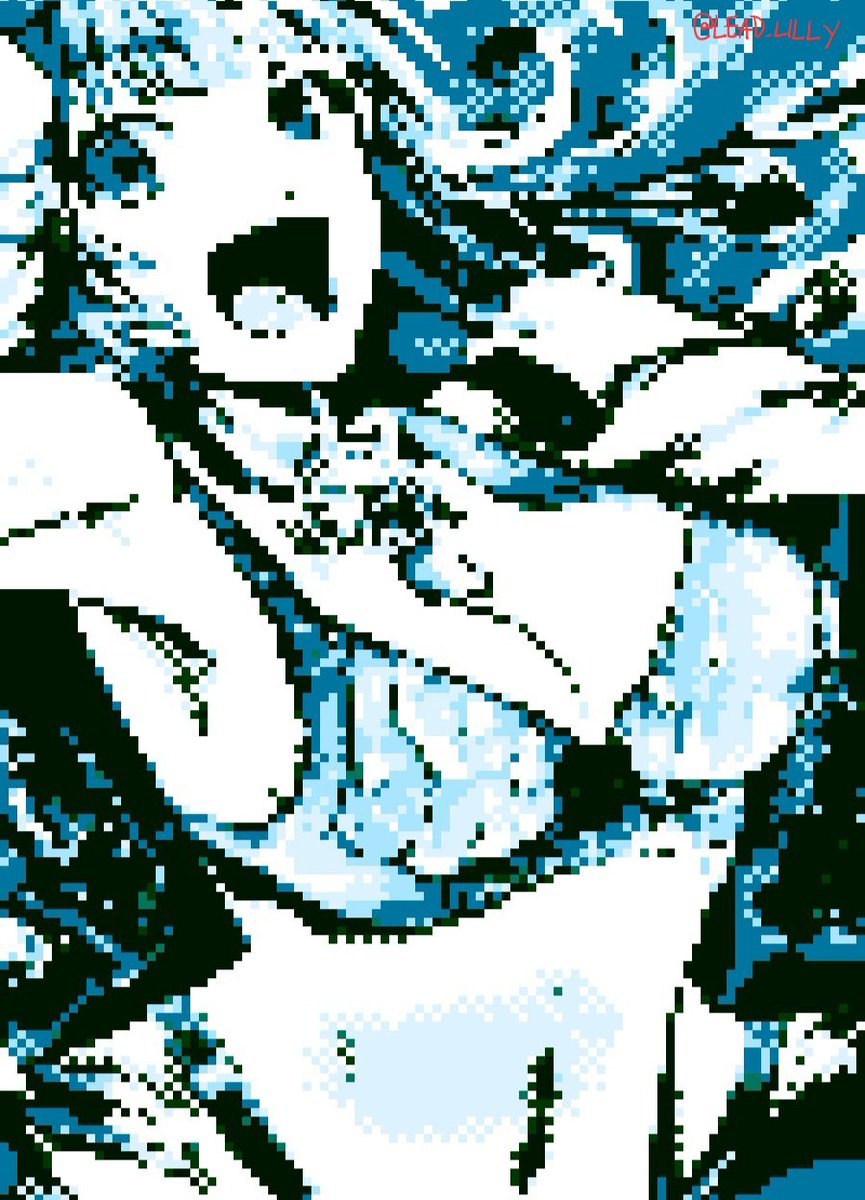 lead_lilly's tweet image. Water priest Petra, coming to heal your wounds and make you wet I guess? #pixelart #bluegirls #gamedev #dndart #gameart