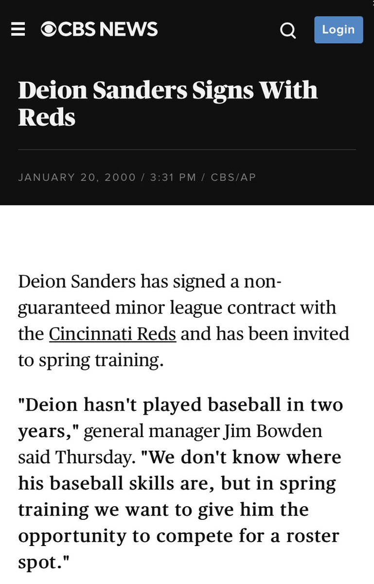 brbarn2's tweet photo. @Rich_Watson15 @JBDUK2009 Looks like Deion was in spring training with the Reds in 2000 so must’ve been a spring training pic. Bitchette did wear 9. https://t.co/dRrwj1LqKb