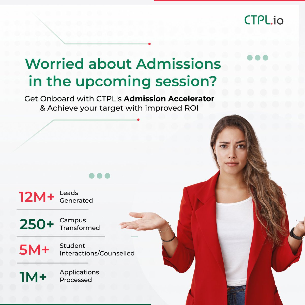 ctpl_official's tweet photo. Partner with the most-experienced Digital Transformation Company for educational institutions. #ScaleUp Your Enrollment Goals.
Admissions #Xlerator takes care of every aspect of your admissions process. 
Connect with us,
Visit https://t.co/B5Hlhh4SkW
.
.
#CTPL https://t.co/im5M7a2Ohd