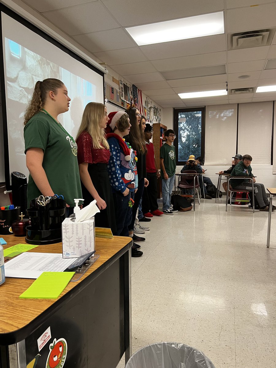 Jenkins goes all out for Christmas! Awesome hall decorating throughout the school and even Carolers.