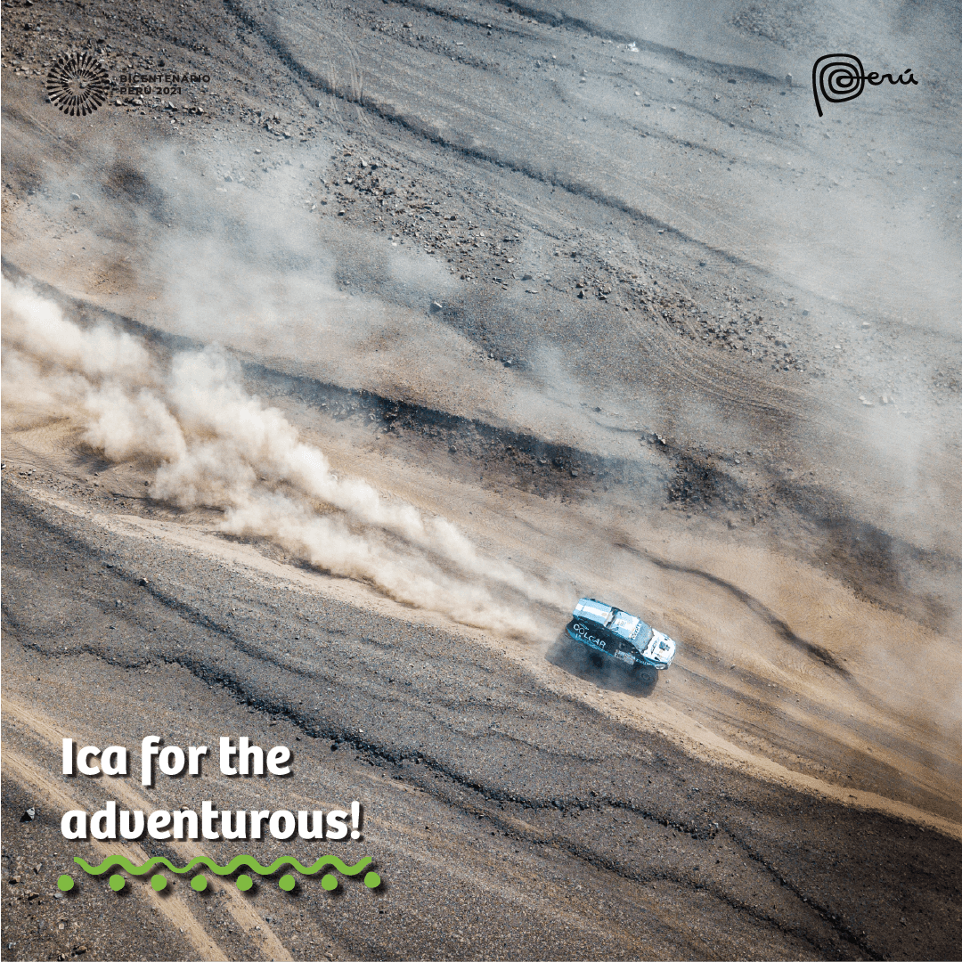 peruinindia's tweet photo. Did you know that for the first time in history #Dakar2019 was held in a single country - Peru. Ica was one of the destinations. Also known as the City of Eternal Sunshine, its pristine sand dunes, the Huacachina oasis and famous vineyards await the not-so-faint hearted! https://t.co/A0yPMQ5Z5m