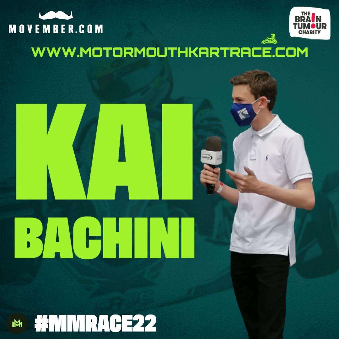 BBC 5 Live Young Commentator of the Year <a href="/KaiBachini/">Kai Bachini</a> will be leading the commentary at our next celebrity charity kart race! 

motormouthkartrace.com to book your team and race against the stars to raise funds for <a href="/MovemberUK/">Movember UK</a> &amp; <a href="/BrainTumourOrg/">The Brain Tumour Charity</a>