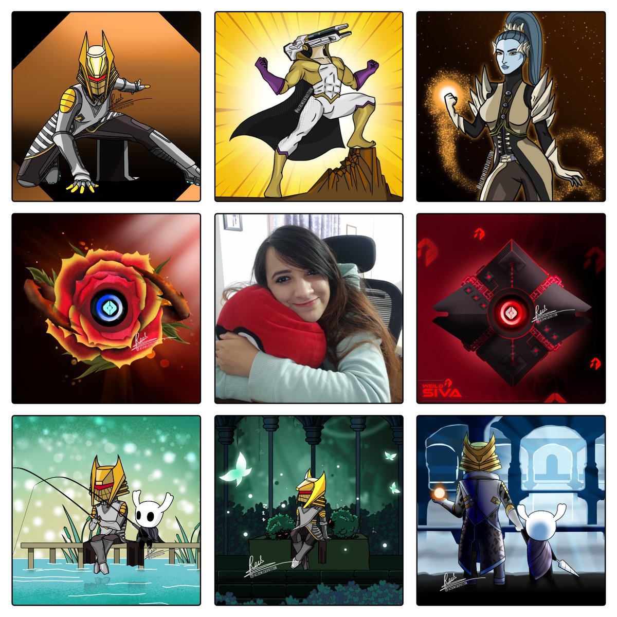 AlchemicRED's tweet photo. #artvsartist2021 :) Jumping in on the bandwagon before the year ends! and of course as usual, I don't seem to have an art style.

#destiny2 #destinyart #destinyfanart #hollowknight 
@DestinyComArt https://t.co/VXPaSag8Xv