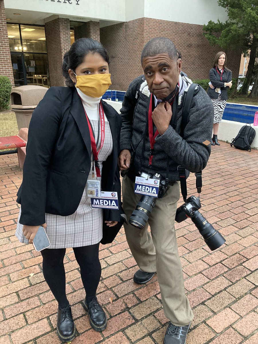 We’re here in Columbia covering Biden’s visit to SC State. Follow along with me and <a href="/ChhetriDevyani/">Devyani Chhetri</a> (ft. <a href="/MegKinnardAP/">Meg Kinnard</a> in the background - a whole mood)