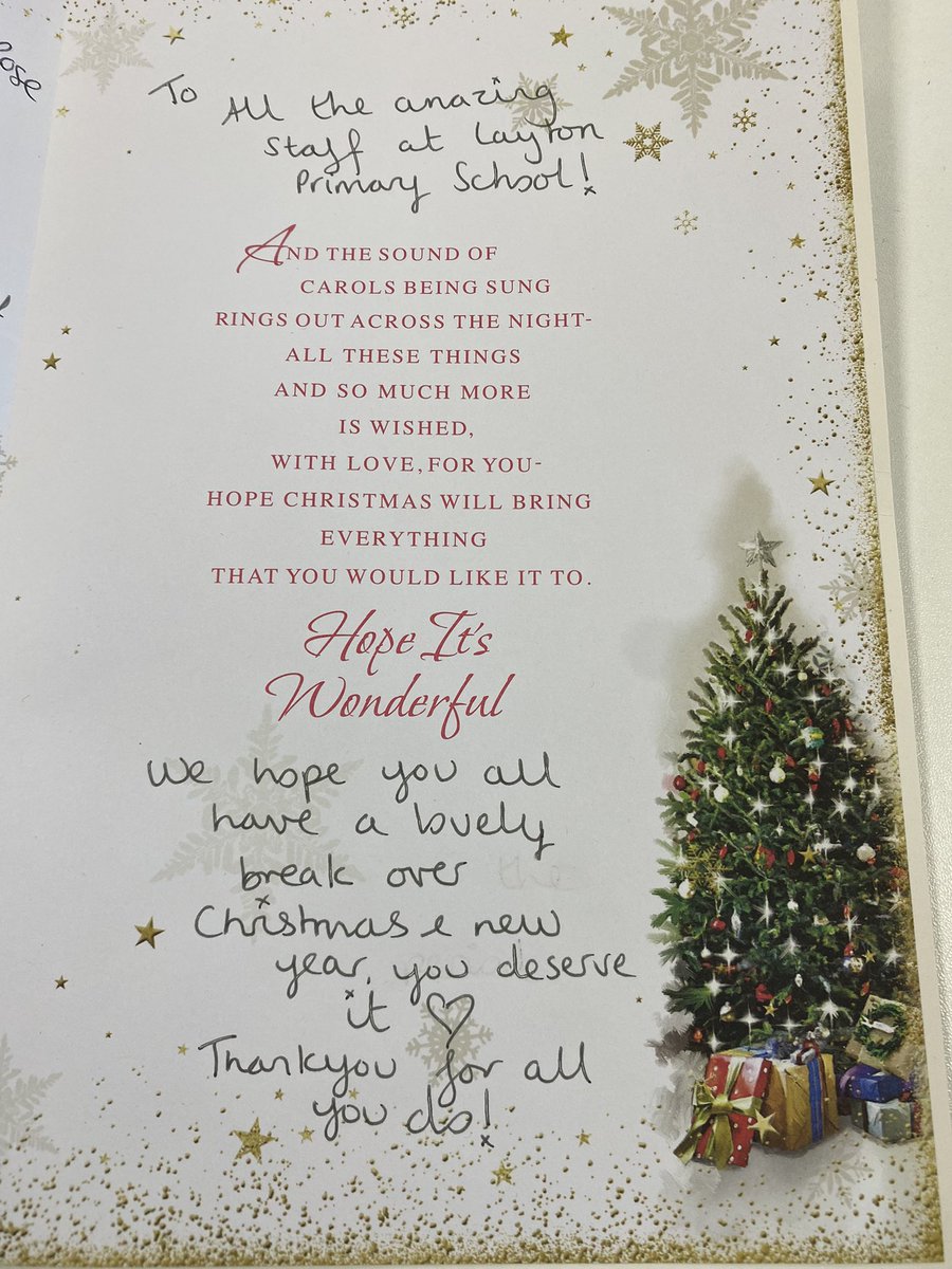 Thank you so much to our wonderful parents for the kindness shown today. Such a lovely gesture. We shall make sure all our staff benefit from your generosity. 😊🎄🎅🏼