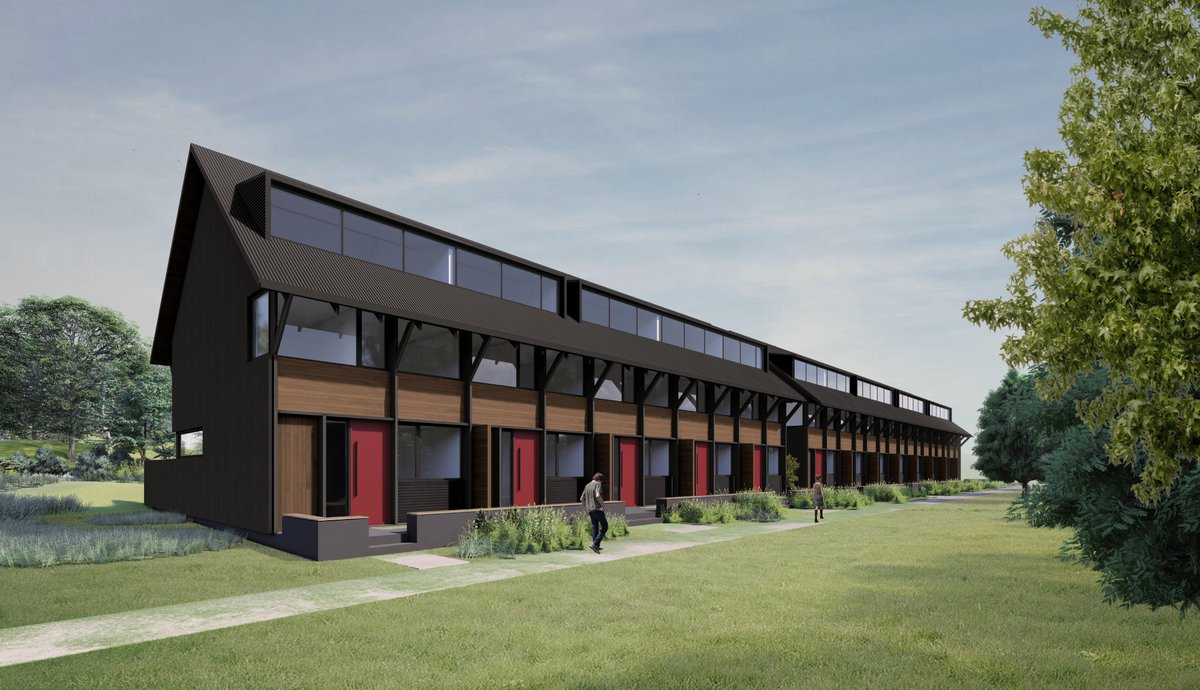 El proyecto Parque Llanquihue se encuentra ubicado en la Región de Los Lagos, y consiste en un conjunto habitacional de 42 unidades de vivienda desarrollado por Inmobiliaria Las Pataguas. Pronto iniciará el proceso de ✅ certificación #CVS a cargo del equipo de @symbiosisarq