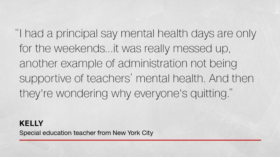 CNN's tweet photo. "I just feel like my heart can't take it anymore"

CNN recently asked schoolteachers to tell us about their jobs and how they're coping. More than 700 responded. Many said this has been the toughest year for teaching they've ever had. https://t.co/rMIH9qwpdN https://t.co/hGqSiwKQzQ
