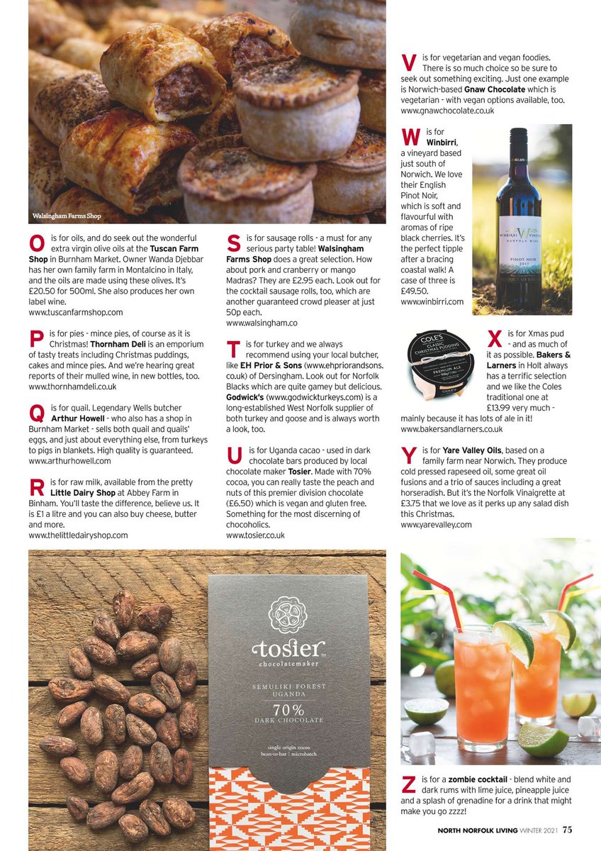 Final part of my #Xmas #Norfolk table for ⁦@NNorfolkLiving⁩ ⁦@Winbirri⁩ ⁦@walsingfarmshop⁩ ⁦@GnawChocolate⁩ ⁦@bakersofholt⁩ ⁦@tosierchocolate⁩ ⁦@yarevalley⁩ ⁦@ArthurHowell⁩ ⁦@Thornham_Deli⁩ ⁦@godwickturkeys⁩ ⁦🌲⁩