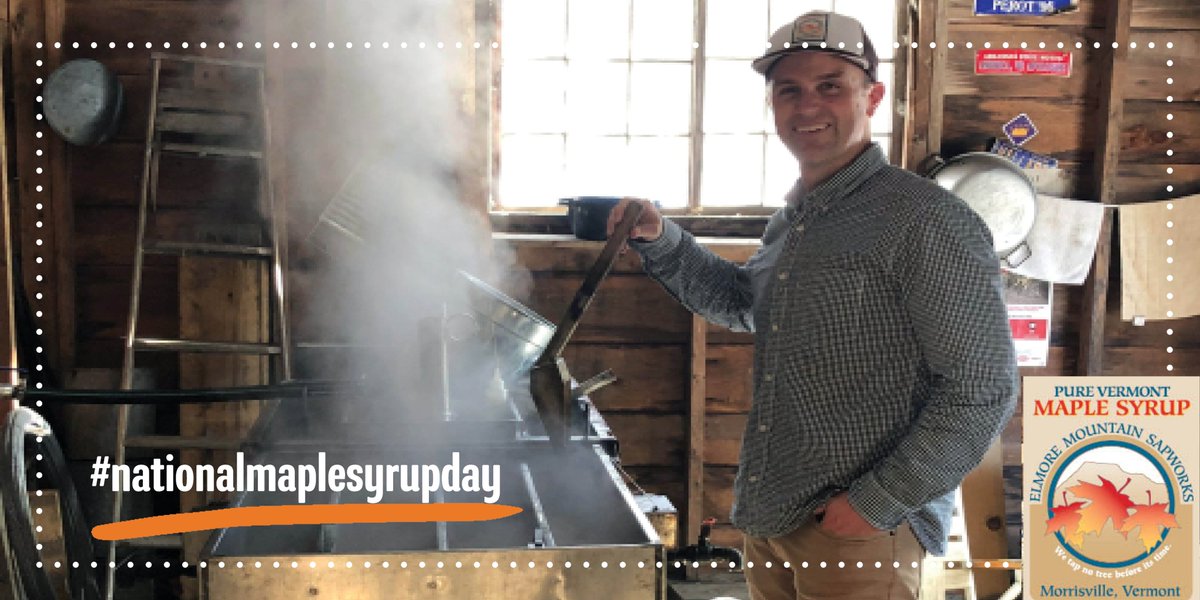 It’s #nationalmaplesyrupday 

#DidYouKnow our Zac Sargent was raised in the sugary woods of Vermont where he and his family make their own maple syrup under the name of Elmore Mountain Sapworks in Morrisville? Link for behind-the-scenes of the process: bit.ly/3pWrkBr.