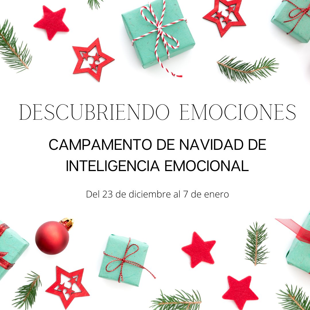 CAMPAMENTO DE #NAVIDAD DE INTELIGENCIA EMOCIONAL
  
De forma lúdica, #niños, #adolescentes y #jóvenes de 4 a 18 años pueden aprender y mejorar sus habilidades emocionales, sociales y de aprendizaje aprovechando las vacaciones escolares. 
 
👉🏽 crecebien.es/contacto/