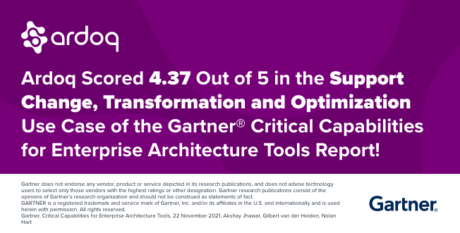 ardoqCom's tweet photo. 5 Use Cases - see how we scored in them all [Part 2️⃣]

Find out how Ardoq can help you focus your initiatives on high-level business transformation that supports your strategic plans.

https://t.co/ros7X8Fv5j

#CriticalCapabilities #BusinessTransformation https://t.co/rVPOddMxq8