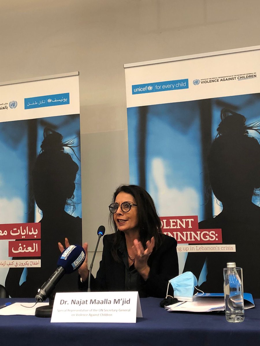 yukiemokuo's tweet photo. Great honor to have Dr. Najat Maalla M’jid UN Special Representative of Secretary General on Violence against Children in Lebanon @UN_EndViolence #LebanonToday has a high risk of children being exposed to any forms of violence which we must stop #EndViolence @UNICEF https://t.co/iItgole4mS