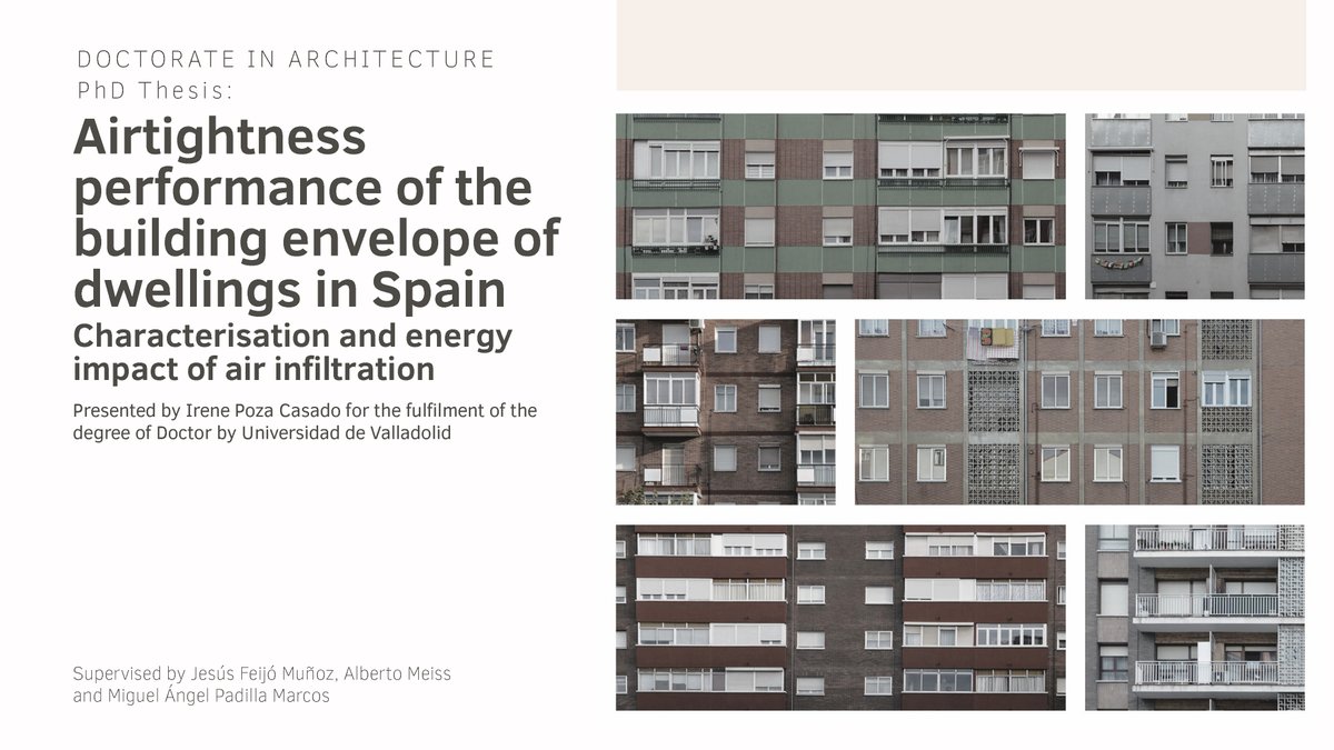 irene_pzcsd's tweet photo. So proud of having presented my Thesis at @ETSAValladolid. Thanks to everyone who supported me during this adventure.
Now a new phase with further challenges begins. Let's go!
#airtightness #AirInfiltration #dwellings #EnergyImpact #INFILES https://t.co/XjYYY9Qt7u
