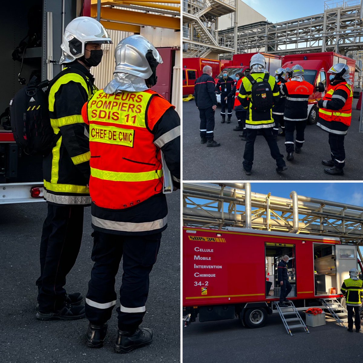 Oranomalvesi's tweet image. 🚒👨🏻‍🚒Un vendredi à #malvesi sous le signe de la #formation et de la #prévention des risques
👉22 pompiers du @SDIS34 @SDIS11OFFICIEL et @SDIS66 spécialistes des risques chimiques sont venus se former sur nos installations 🏭en tandem avec nos pompiers internes #sûreté #Narbonne