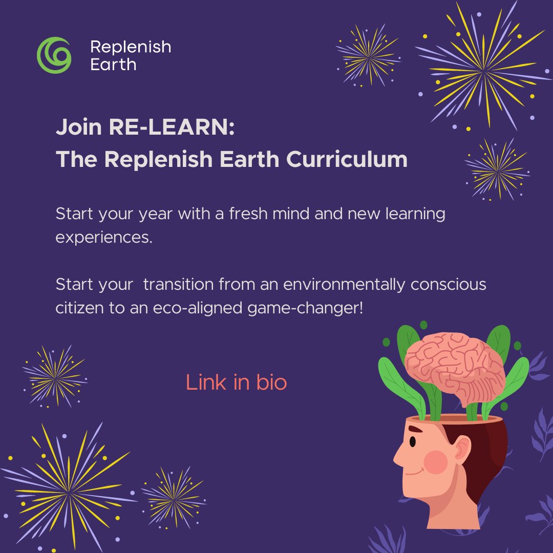 Happy New Year from us at Replenish Earth! In 2022, join us as we guide you and your business to a net positive impact. 
Find out more from: buff.ly/3yGM0Br

#replenishearth #relearn #course #learn #eductation #business #entrepreneur #happynewyear #NYE #curriculum