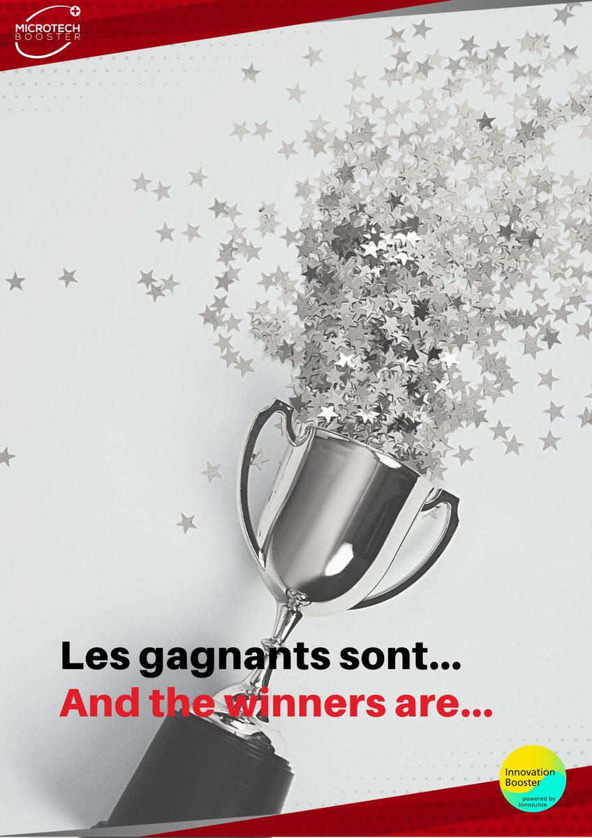 IB_Microtech's tweet photo. 🏆Our winners of the 2° loop, powered by @innosuisse are selected ! They'll pitch on our event on January 13th 2022 @SIP_BielBienne . Find more about their projects on our platform.
https://t.co/Sz4ahi2Fue
#ntninnovationbooster #microtechbooster #innovation #microtechnique https://t.co/XHiMu0Np6F
