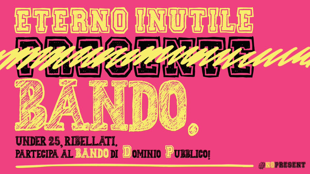 Hai massimo 25 anni e creatività da vendere? Ti piacerebbe contribuire ad animare un festival multidisciplinare? Partecipa alla call di <a href="/DominioPubblico/">Dominio Pubblico</a>. Per info e dettagli clicca qui 👇
informagiovaniroma.it/cultura-e-spet…