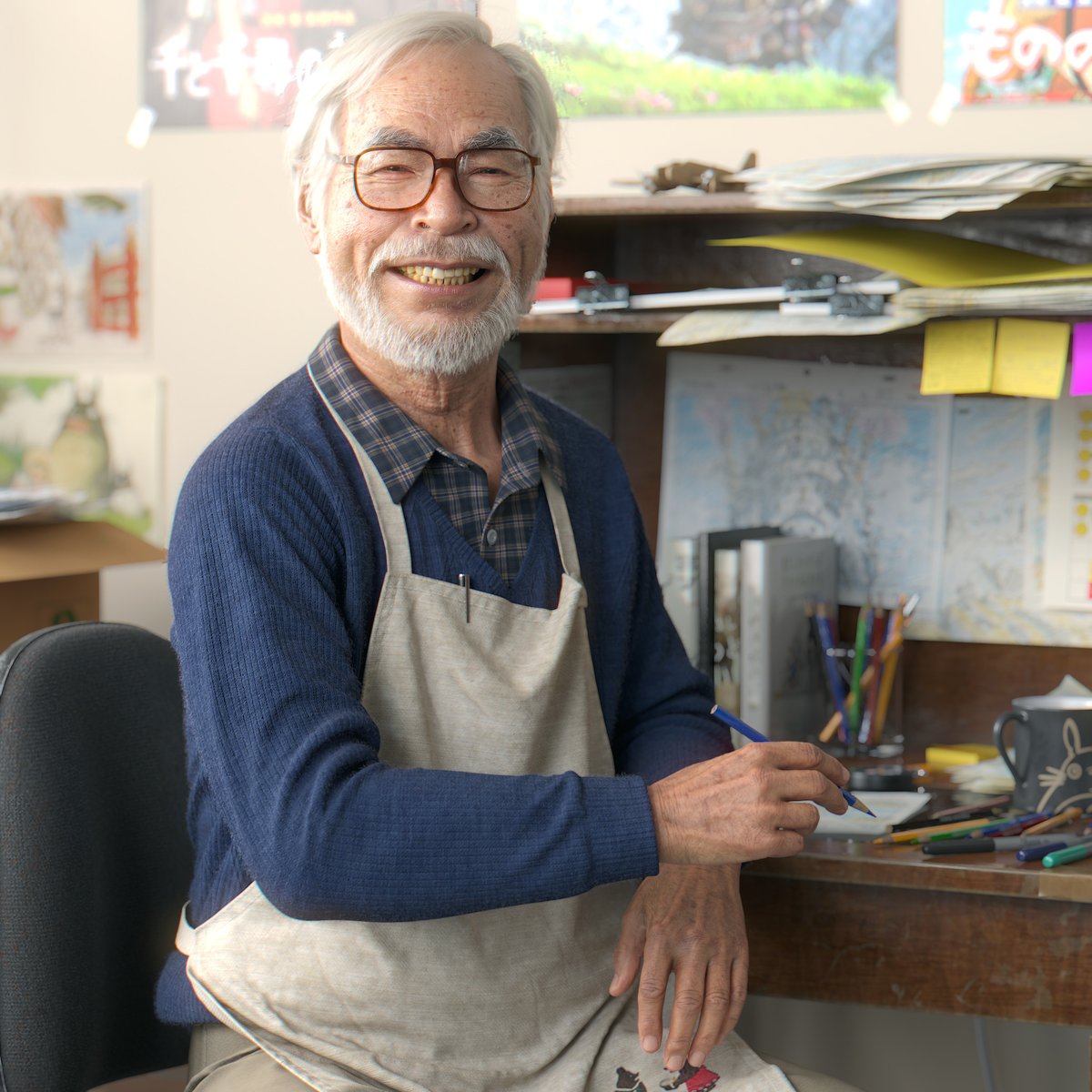 Wingfoxworkshop's tweet photo. Hayao Miyazaki (宮崎 駿)  by  YINGKANG LUO

#Arnold #May #ZBrush #Photoshop #Xgen #Houdini #Digital3d  #3dmodel #CharacterModeling #宮崎駿 #HayaoMiyazaki https://t.co/MeJkCGoPzJ