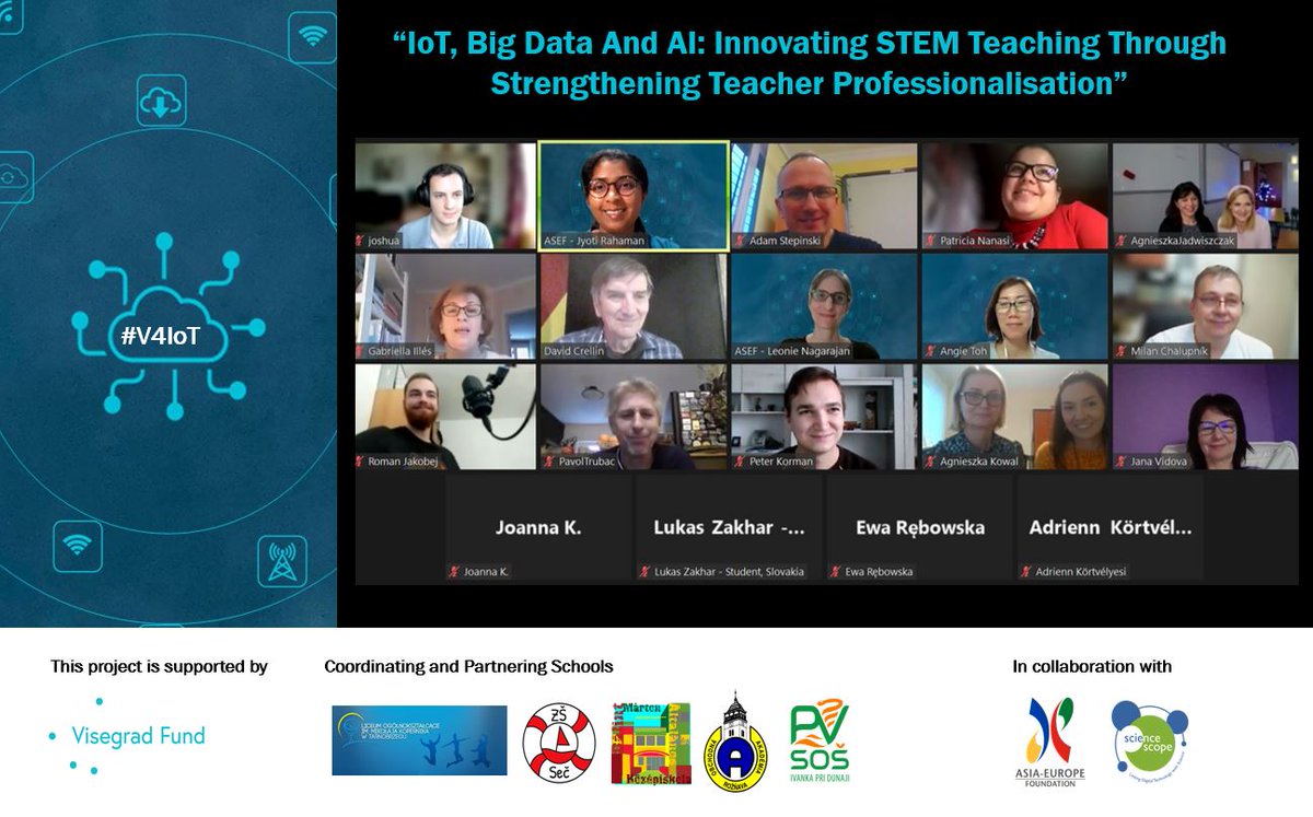 asefedu's tweet photo. What a rewarding experience to see our #V4IoT project participants building such #innovative & #cutting-edge #TeachingModules despite many challenges during this #pandemic!๐
๐funded by the @VisegradFund & supported by @aseforg @ScienceScopeIoT
More here: https://t.co/SjAzdIc2wk https://t.co/H7najOEso6