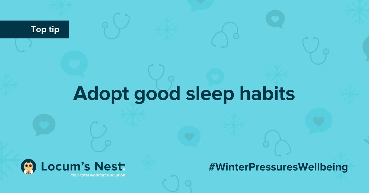 LocumsNest's tweet photo. Maximising light exposure during work &amp; reducing blue light during rest times is one of many actions that can help with poor sleeping hygiene. Learn other techniques to improve #WorkLifeBalance during #WinterPressures ➡️ https://t.co/LstJdgkhSb https://t.co/AkOjr0zDGI