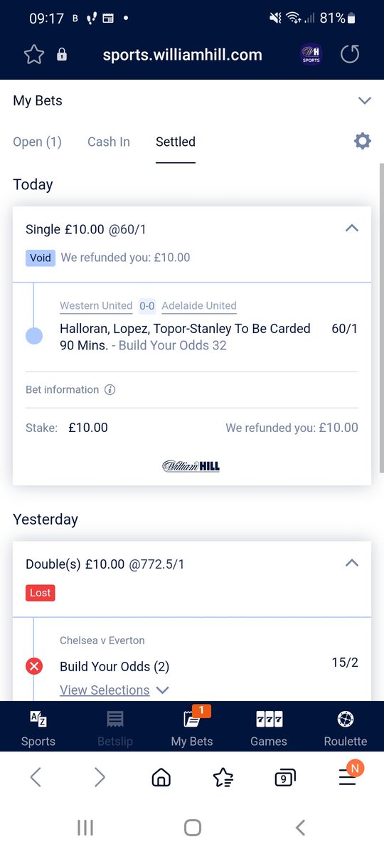 TMCC2191's tweet photo. @WilliamHill can you explain why my bet has been voided . All 3 players have started the game https://t.co/vofp2OJ7HP