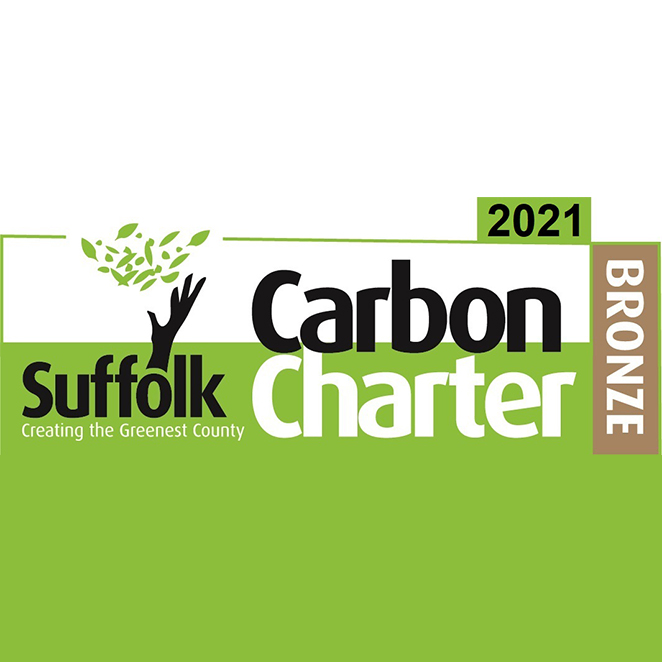 We are celebrating! Proud to announce our Bronze Suffolk Carbon Charter Award!